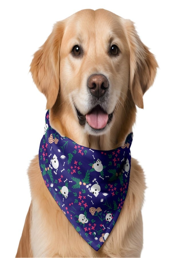 W Brings Skulls are Bad Ass Bandana/Scarf | This Stunning Gorgeous Design Dog Bandana Scarf is Perfect Styling Accessory for Dogs Large, Medium & Small. One Size Fits All. - Image 1
